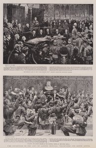 Het vertrek van de City of London Imperial Volunteers naar Zuid-Afrika